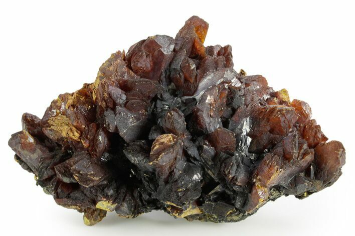 Superb, Rich Red-Orange Orpiment Crystal Cluster - Peru #362137